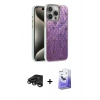 MARSİLYAN™- iPhone 15 Pro Max Kılıf Zirve Modern Prime - Siyah Bilvis 5in1 5D Magic Hayalet Cam Ekran Koruyucu + Raze Metal Kamera Lens - TMGI