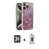 MARSİLYAN™- iPhone 15 Pro Max Kılıf Zirve Modern Prime - Siyah Bilvis Hayalet Cam Ekran Koruyucu + PVD Metal Kamera Lens - GI