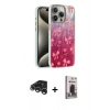 MARSİLYAN™- iPhone 15 Pro Max Kılıf Zirve Modern Prime - Siyah Bilvis Hayalet Cam Ekran Koruyucu + Raze Metal Kamera Lens - GS