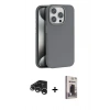 MARSİLYAN™- iPhone 15 Pro Max Kılıf Zirve Modern Prime - Siyah Bilvis Hayalet Cam Ekran Koruyucu + Raze Metal Kamera Lens - GS