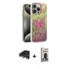 MARSİLYAN™- iPhone 15 Pro Max Kılıf Zirve Modern Prime - Siyah Bilvis Hayalet Cam Ekran Koruyucu + Raze Metal Kamera Lens - GS