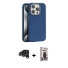 MARSİLYAN™- iPhone 15 Pro Max Kılıf Zirve Modern Prime - Siyah Bilvis Hayalet Cam Ekran Koruyucu + Raze Metal Kamera Lens - GS
