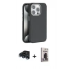 MARSİLYAN™- iPhone 15 Pro Max Kılıf Zirve Modern Prime - Siyah Bilvis Hayalet Cam Ekran Koruyucu + Raze Metal Kamera Lens - LT