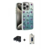 MARSİLYAN™- iPhone 15 Pro Max Kılıf Zirve Modern Prime - Siyah Bilvis Hayalet Cam Ekran Koruyucu + Raze Metal Kamera Lens - LT