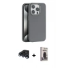 MARSİLYAN™- iPhone 15 Pro Max Kılıf Zirve Modern Prime - Siyah Bilvis Hayalet Cam Ekran Koruyucu + Raze Metal Kamera Lens - LT