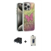 MARSİLYAN™- iPhone 15 Pro Max Kılıf Zirve Modern Prime - Siyah Bilvis Hayalet Cam Ekran Koruyucu + Raze Metal Kamera Lens - LT