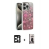 MARSİLYAN™- iPhone 15 Pro Max Kılıf Zirve Modern Prime - Siyah Bilvis Hayalet Cam Ekran Koruyucu + PVD Metal Kamera Lens - SH