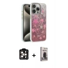 MARSİLYAN™- iPhone 15 Pro Max Kılıf Zirve Modern Prime - Siyah Bilvis Hayalet Cam Ekran Koruyucu + PVD Metal Kamera Lens - TU