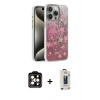 MARSİLYAN™- iPhone 15 Pro Max Kılıf Zirve Modern Prime - Siyah Bilvis Hayalet Cam Ekran Koruyucu + PVD Metal Kamera Lens - TU