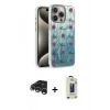 MARSİLYAN™- iPhone 15 Pro Max Kılıf Zirve Modern Prime - Siyah Bilvis Hayalet Cam Ekran Koruyucu + Raze Metal Kamera Lens - GS