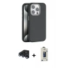 MARSİLYAN™- iPhone 15 Pro Max Kılıf Zirve Modern Prime - Siyah Bilvis Hayalet Cam Ekran Koruyucu + Raze Metal Kamera Lens - LT