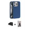 MARSİLYAN™- iPhone 15 Pro Max Kılıf Zirve Modern Prime - Siyah Bilvis Hayalet Cam Ekran Koruyucu + Raze Metal Kamera Lens - SH