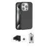 MARSİLYAN™- iPhone 15 Pro Max Kılıf Zirve Modern Prime - Siyah Bilvis Hayalet Cam Ekran Koruyucu + Raze Metal Kamera Lens - SH