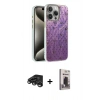 MARSİLYAN™- iPhone 15 Pro Max Kılıf Zirve Modern Prime - Siyah Bilvis Hayalet Cam Ekran Koruyucu + Raze Metal Kamera Lens - TMGI