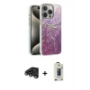 MARSİLYAN™- iPhone 15 Pro Max Kılıf Zirve Modern Prime - Siyah Bilvis Hayalet Cam Ekran Koruyucu + Raze Metal Kamera Lens - TMGI