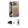 MARSİLYAN™- iPhone 15 Pro Max Kılıf Zirve Modern Prime - Siyah Bilvis Hayalet Cam Ekran Koruyucu + Raze Metal Kamera Lens - TMGI