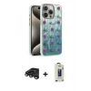 MARSİLYAN™- iPhone 15 Pro Max Kılıf Zirve Modern Prime - Siyah Bilvis Hayalet Cam Ekran Koruyucu + Raze Metal Kamera Lens - TMGI