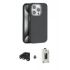 MARSİLYAN™- iPhone 15 Pro Max Kılıf Zirve Modern Prime - Siyah Bilvis Hayalet Cam Ekran Koruyucu + Raze Metal Kamera Lens - TMGI