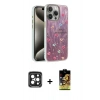 MARSİLYAN™- iPhone 15 Pro Max Kılıf Zirve Modern Prime - Siyah Buffer Cam Ekran Koruyucu + PVD Metal Kamera Lens - SH