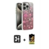 MARSİLYAN™- iPhone 15 Pro Max Kılıf Zirve Modern Prime - Siyah Buffer Cam Ekran Koruyucu + PVD Metal Kamera Lens - SH