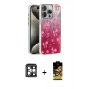 MARSİLYAN™- iPhone 15 Pro Max Kılıf Zirve Modern Prime - Siyah Buffer Cam Ekran Koruyucu + PVD Metal Kamera Lens - GI