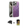 MARSİLYAN™- iPhone 15 Pro Max Kılıf Zirve Modern Prime - Siyah Buffer Cam Ekran Koruyucu + Raze Metal Kamera Lens - GS