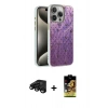 MARSİLYAN™- iPhone 15 Pro Max Kılıf Zirve Modern Prime - Siyah Buffer Cam Ekran Koruyucu + Raze Metal Kamera Lens - SH