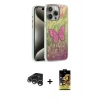 MARSİLYAN™- iPhone 15 Pro Max Kılıf Zirve Modern Prime - Siyah Buffer Cam Ekran Koruyucu + Raze Metal Kamera Lens - GS