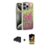 MARSİLYAN™- iPhone 15 Pro Max Kılıf Zirve Modern Prime - Siyah Buffer Cam Ekran Koruyucu + Raze Metal Kamera Lens - TMGI
