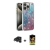 MARSİLYAN™- iPhone 15 Pro Max Kılıf Zirve Modern Prime - Siyah Buffer Cam Ekran Koruyucu + Raze Metal Kamera Lens - GS