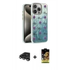 MARSİLYAN™- iPhone 15 Pro Max Kılıf Zirve Modern Prime - Siyah Buffer Cam Ekran Koruyucu + Raze Metal Kamera Lens - TMGI