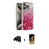 MARSİLYAN™- iPhone 15 Pro Max Kılıf Zirve Modern Prime - Siyah Buffer Cam Ekran Koruyucu + Raze Metal Kamera Lens - SH