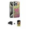 MARSİLYAN™- iPhone 15 Pro Max Kılıf Zirve Modern Prime - Siyah Buffer Cam Ekran Koruyucu + Raze Metal Kamera Lens - LT