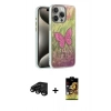 MARSİLYAN™- iPhone 15 Pro Max Kılıf Zirve Modern Prime - Siyah Buffer Cam Ekran Koruyucu + Raze Metal Kamera Lens - SH