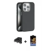 MARSİLYAN™- iPhone 15 Pro Max Kılıf Zirve Modern Prime - Siyah Buffer Hayalet Cam Ekran Koruyucu + Raze Metal Kamera Lens - GS