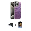 MARSİLYAN™- iPhone 15 Pro Max Kılıf Zirve Modern Prime - Siyah Buffer Hayalet Cam Ekran Koruyucu + Raze Metal Kamera Lens - LT