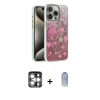 MARSİLYAN™- iPhone 15 Pro Max Kılıf Zirve Modern Prime - Siyah Joko Magic 5D Cam + Gümüş PVD Metal Kamera Lens