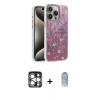 MARSİLYAN™- iPhone 15 Pro Max Kılıf Zirve Modern Prime - Siyah Joko Magic 5D Cam + Gümüş PVD Metal Kamera Lens