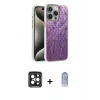 MARSİLYAN™- iPhone 15 Pro Max Kılıf Zirve Modern Prime - Siyah Joko Magic 5D Cam + Siyah PVD Metal Kamera Lens