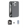 MARSİLYAN™- iPhone 15 Pro Max Kılıf Zirve Modern Prime - Siyah Joko Magic 5D Cam + PVD Metal Kamera Lens - TU