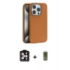 MARSİLYAN™- iPhone 15 Pro Max Kılıf Zirve Modern Prime - Siyah Joko Magic 5D Hayalet Cam + PVD Metal Kamera Lens - TU