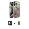 MARSİLYAN™- iPhone 15 Pro Max Kılıf Zirve Modern Prime - Siyah Joko Magic 5D Hayalet Cam + PVD Metal Kamera Lens - SH