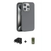 MARSİLYAN™- iPhone 15 Pro Max Kılıf Zirve Modern Prime - Siyah Joko Magic 5D Hayalet Cam + Siyah Raze Metal Kamera Lens