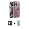 MARSİLYAN™- iPhone 15 Pro Max Kılıf Zirve Modern Prime - Siyah Polymer Nano Ekran Koruyucu + PVD Metal Kamera Lens - GI