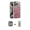 MARSİLYAN™- iPhone 15 Pro Max Kılıf Zirve Modern Prime - Siyah Polymer Nano Ekran Koruyucu + PVD Metal Kamera Lens - LT