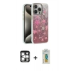 MARSİLYAN™- iPhone 15 Pro Max Kılıf Zirve Modern Prime - Siyah Polymer Nano Ekran Koruyucu + PVD Metal Kamera Lens - GS
