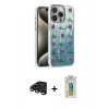 MARSİLYAN™- iPhone 15 Pro Max Kılıf Zirve Modern Prime - Siyah Polymer Nano Ekran Koruyucu + Titanyum Gri Raze Metal Kamera Lens