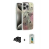 MARSİLYAN™- iPhone 15 Pro Max Kılıf Zirve Modern Prime - Siyah Polymer Nano Ekran Koruyucu + Titanyum Gri Raze Metal Kamera Lens