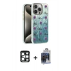 MARSİLYAN™- iPhone 15 Pro Max Kılıf Zirve Modern Prime - Siyah Vanessa Magic Cam + PVD Metal Kamera Lens - LT