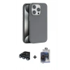 MARSİLYAN™- iPhone 15 Pro Max Kılıf Zirve Modern Prime - Siyah Vanessa Magic Cam + Lacivert Raze Metal Kamera Lens